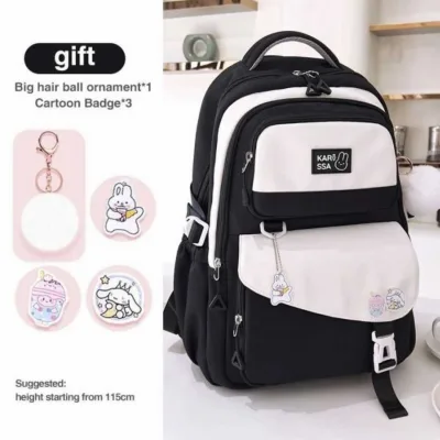 🎒 Premium Kids School Backpack Combo (Any 2 Bags) – Purple, Mint Green, Black & Pink | Only ৳1600